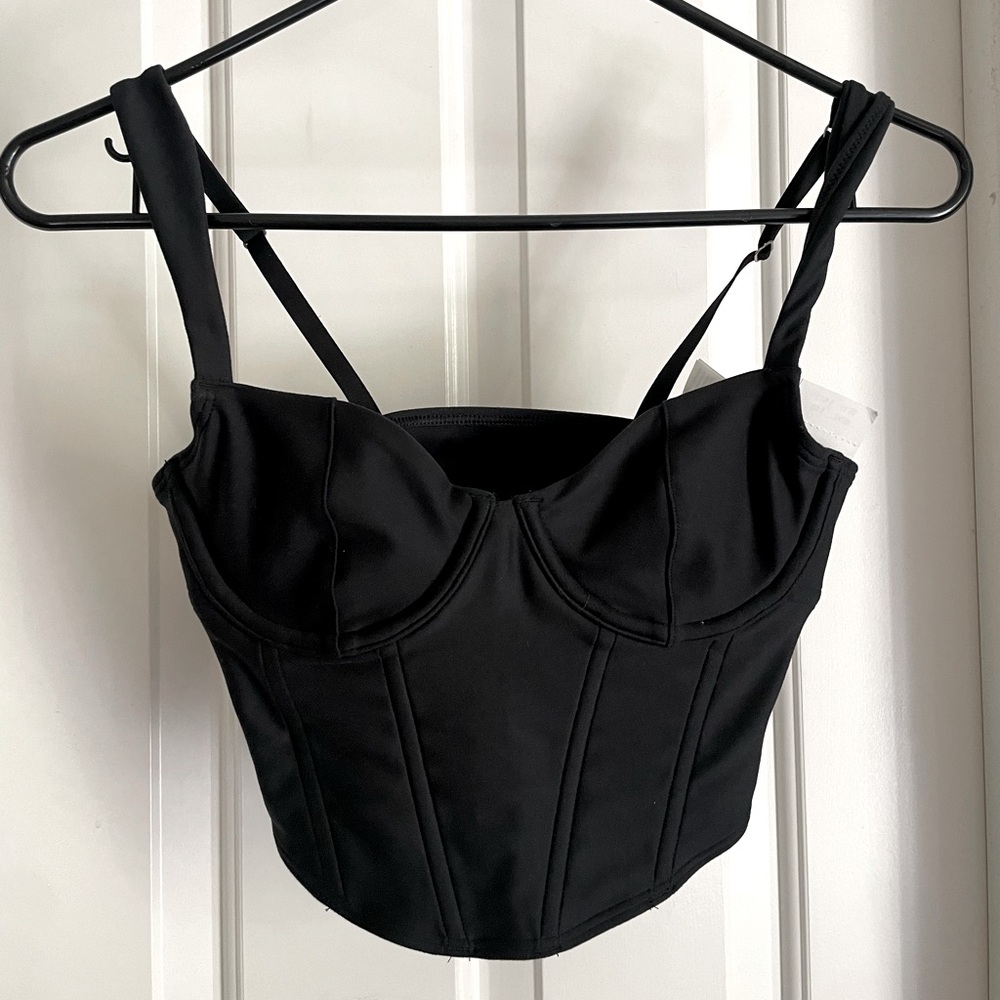 Brand New Hollister Black Corset Top